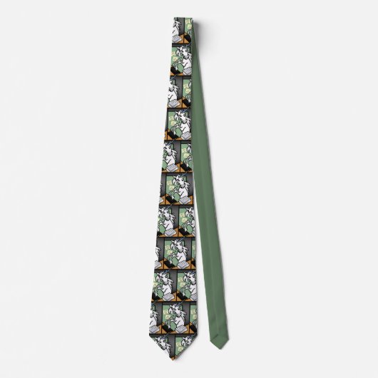 FUNNY CLERICAL UNICORN PATTERN STROPDAS (Voorkant)