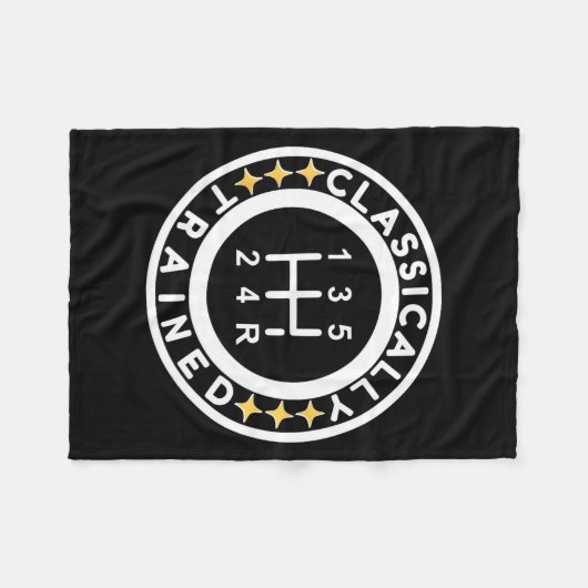 Funny Clically Trained Manual Car Driving Humor Fleece Deken (Voorkant (Horizontaal))