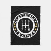 Funny Clically Trained Manual Car Driving Humor Fleece Deken (Voorkant)