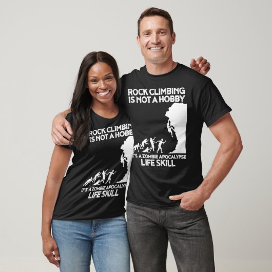 Funny climate Zombie Escape Rock cliber T-shirt (Unisex)