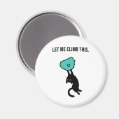 Funny Climbing Cat Catches Climbing Hold Magneet (Voorkant / Achterkant)