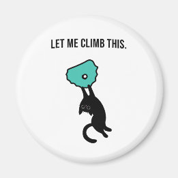 Funny Climbing Cat Catches Climbing Hold Magneet
