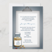 Funny Clipboard Medical Graduation Party Kaart (Voorkant)