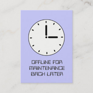 Funny Clock Face Scheduled Maintenance Card Visitekaartje