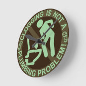 Funny Clogger Clogging Green Ronde Klok (Hoek)