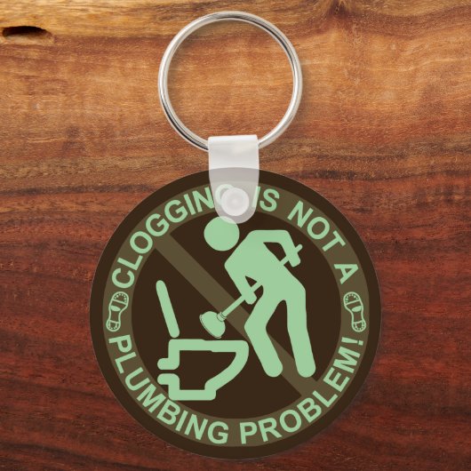 Funny Clogger Clogging Green Sleutelhanger (Voorkant)