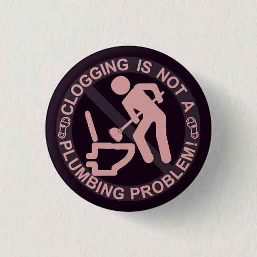 Funny Clogger Clogging Ronde Button 3,2 Cm (Voorkant)