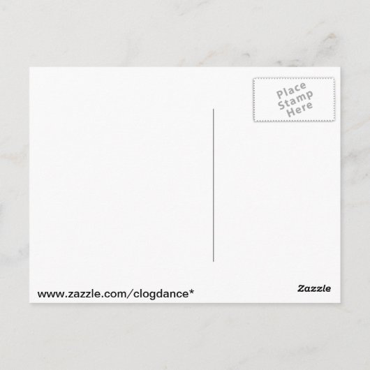 Funny Clogger Footstep Cartoon Briefkaart (Achterkant)