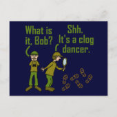 Funny Clogger Footstep Cartoon Briefkaart (Voorkant)