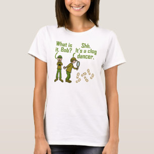 Funny Clogger Footstep Cartoon T-shirt