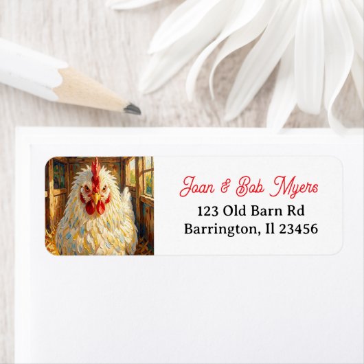 Funny Close Up of Impasto Chicken that looks Mad Etiket (Insitu)