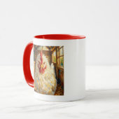 Funny Close Up of Impasto Chicken that looks Mad Mok (Voorkant links)