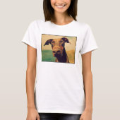 Funny Closeup of a Natural Doberman Dog T-shirt (Voorkant)