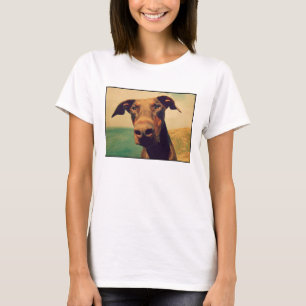 Funny Closeup of a Natural Doberman Dog T-shirt