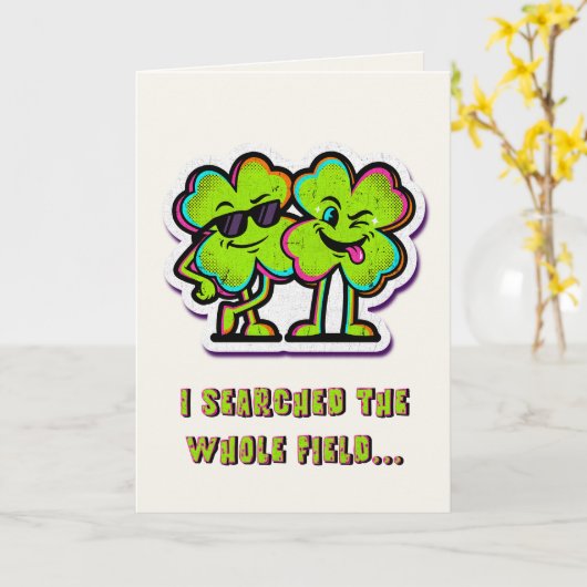 Funny Clover Bad Influence St. Patricks Day Kaart (Gele Bloem)