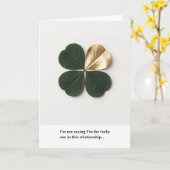 Funny Clover Relationship Card – Luxury Kaart (Gele Bloem)