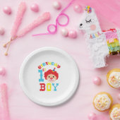 Funny Clown 1st Birthday Papieren Bordje (Feest)
