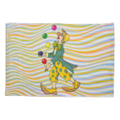 Funny Clown die speelt met kleurrijke balls Kussensloop (Achterkant)