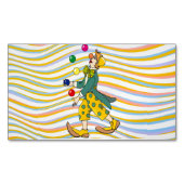 Funny Clown die speelt met kleurrijke balls Magnetisch Visitekaartje (Voorkant)