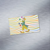 Funny Clown die speelt met kleurrijke balls Magnetisch Visitekaartje (Voorbeeld)