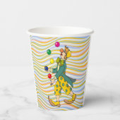 Funny Clown die speelt met kleurrijke balls Papieren Bekers (Achterkant)