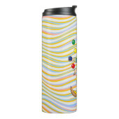 Funny Clown die speelt met kleurrijke balls Thermosbeker (Gedraaid links)