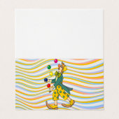 Funny Clown die speelt met kleurrijke balls Visitekaartje (Buitenkant ongevouwen)