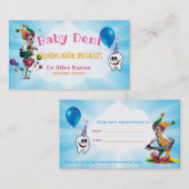 Funny Clown en Happy Tooth | Pediatrische tandarts Visitekaartje (Voorkant / Achterkant)