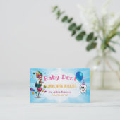 Funny Clown en Happy Tooth | Pediatrische tandarts Visitekaartje (Staand voorkant)