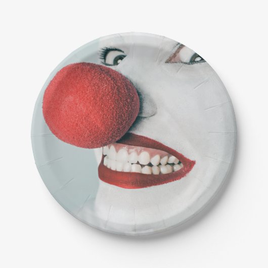 Funny Clown Face Birthday Papieren Bordje (Voorkant)