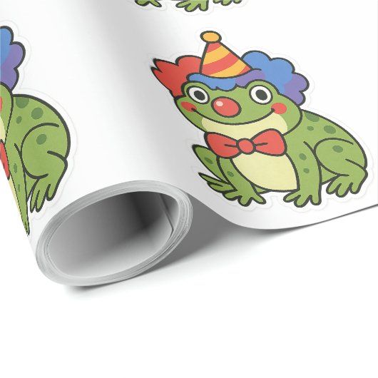 Funny Clown Frog Sticker Cadeaupapier (Rol Hoek)