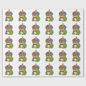 Funny Clown Frog Sticker Cadeaupapier (Vlak)