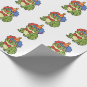 Funny Clown Frog Sticker Cadeaupapier (Hoek)