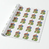 Funny Clown Frog Sticker Cadeaupapier (Uitgerold)