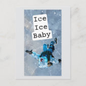 Funny clown icecube falling on ice  postcard briefkaart (Voorkant)