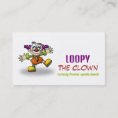 Funny Clown, Kinder entertainer, clown Visitekaartje (Voorkant)