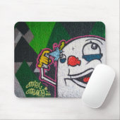 Funny clown met wit gezicht muismat (Met muis)