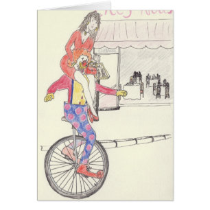 Funny Clown Romance Quirky Love Drawing Art Humor