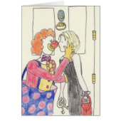 Funny Clown Romance Quirky Weird Love Drawing Art (Voorkant)
