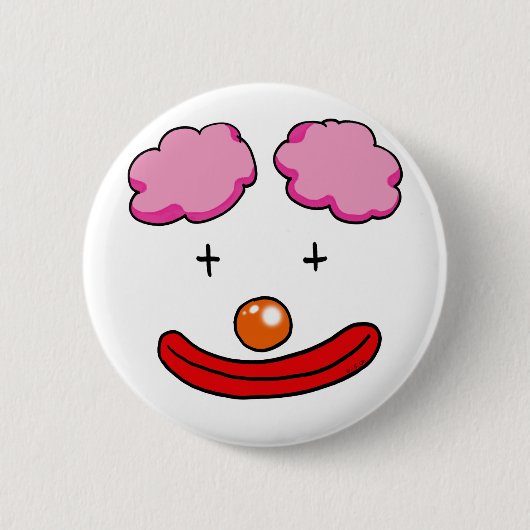 Funny clown ronde button 5,7 cm (Voorkant)