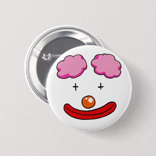 Funny clown ronde button 5,7 cm (Voorkant /achterkant)