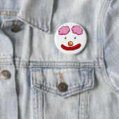Funny clown ronde button 5,7 cm (In situ)