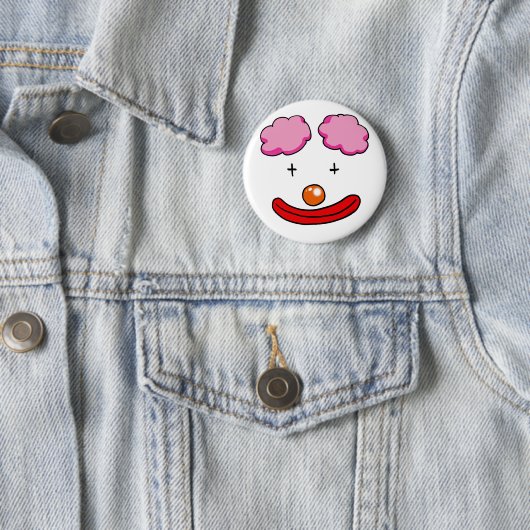Funny clown ronde button 5,7 cm (In situ)