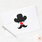 Funny clown ronde sticker (Envelop)