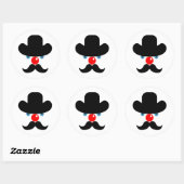 Funny clown ronde sticker (Vel)