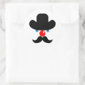 Funny clown ronde sticker (Tas)