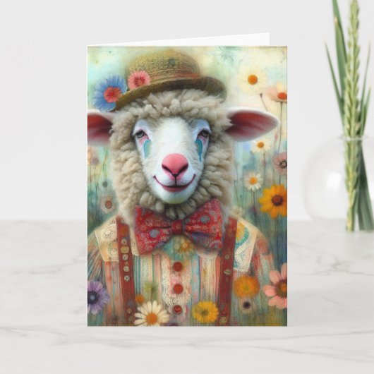 Funny Clown Sheep Alle Gelegenheden Kaart (Voorkant)