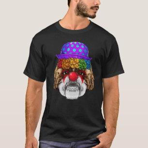 Funny Clown Shih Tzu Circus Carnival Costuum Dog T T-shirt