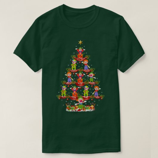 Funny Clown Xmas Holiday Santa Clown Kerstmis T-shirt (Design voorkant)
