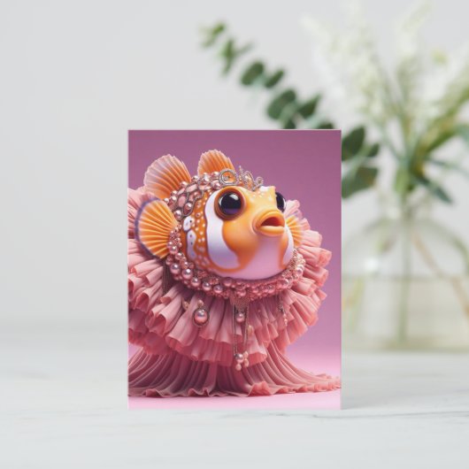 Funny ClownFish Mode Briefkaart (Staand voorkant)